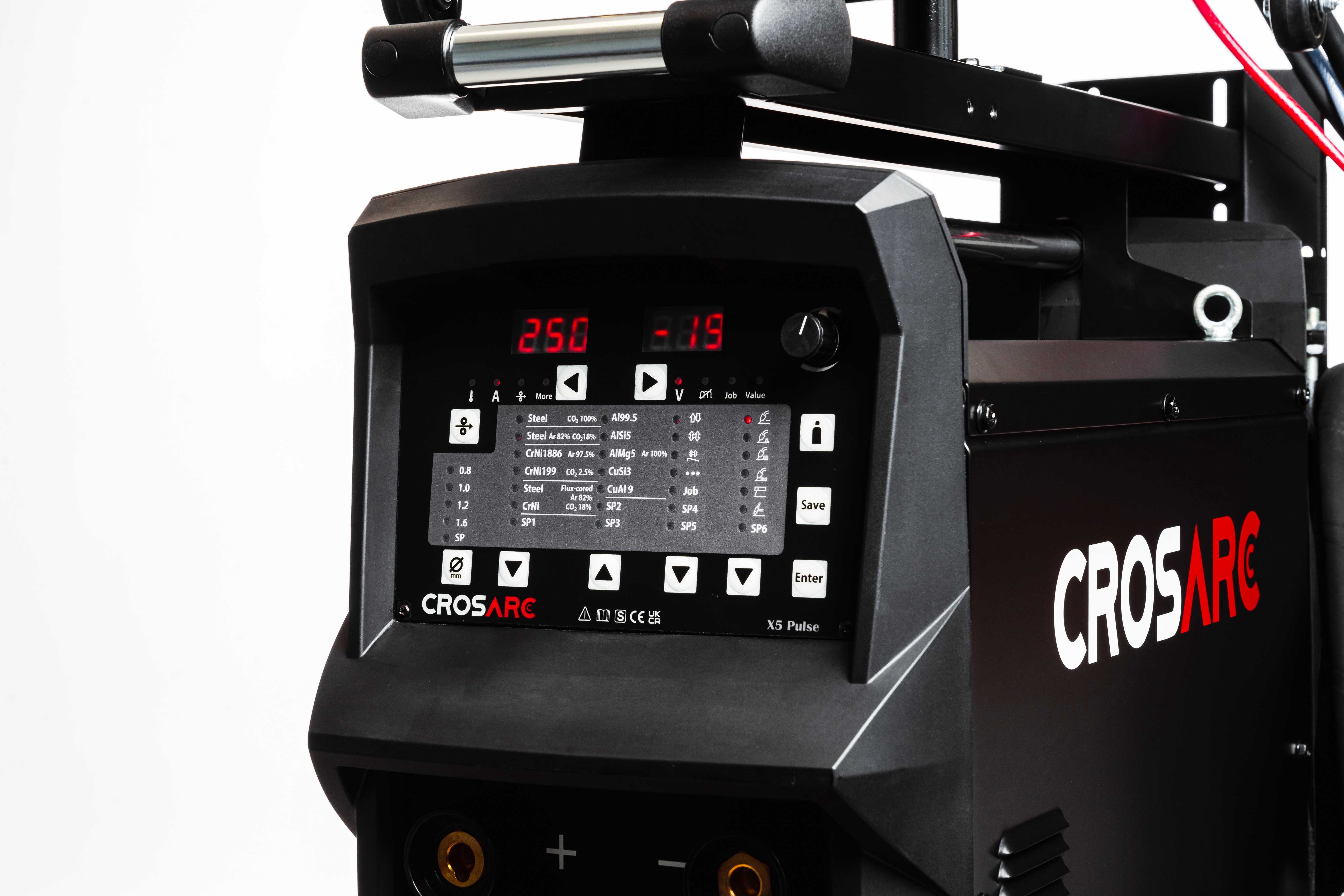 CROSARC MIG Pulse Multi Process X5 Lower Display Angle CROSARC MIG Pulse Multi Process X5 Lower Display Angle